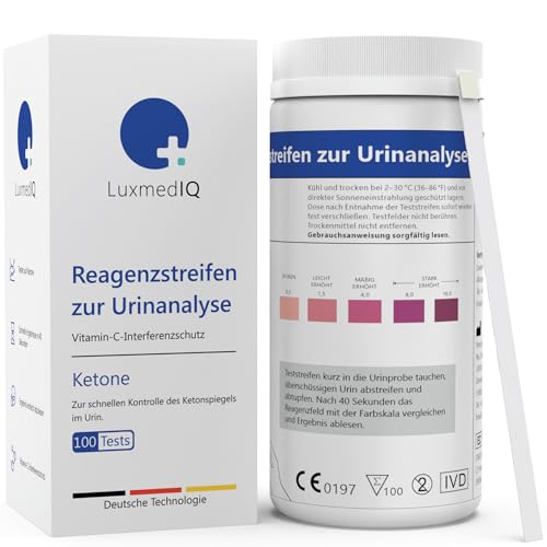 100x LuxmedIQ Keton Teststreifen – Ketose...