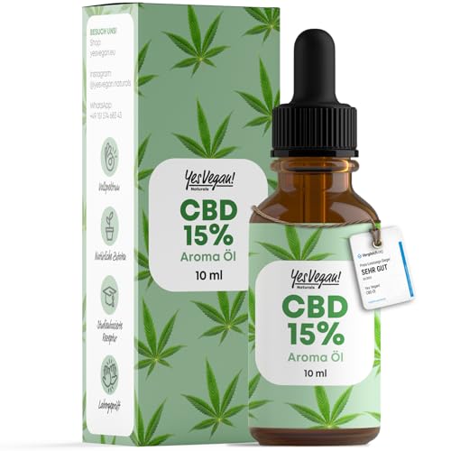 CBD Öl 15% - Vollspektrum Hanf-Tropfen -...