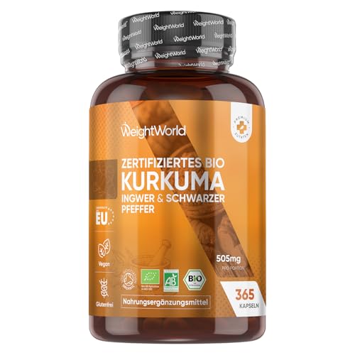 Bio Kurkuma Kapseln - 365 Turmeric Capsules -...