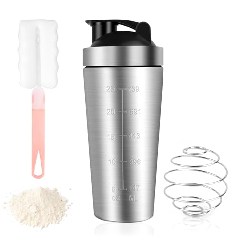 UTOCLEC Edelstahl Protein Shaker, 750ml...