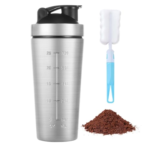 ACWOO Edelstahl Protein Shaker, 900 ml Shaker...