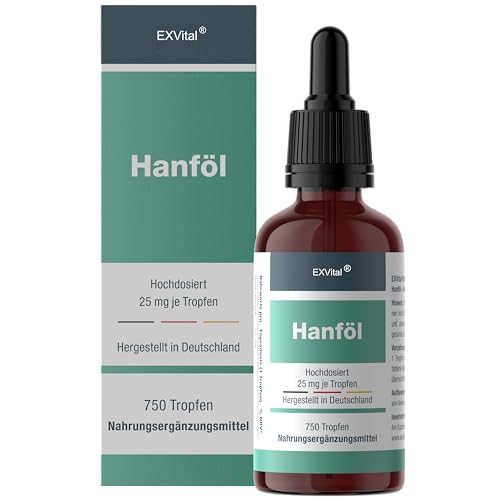 EXVital Hanfsamenöl, hochdosiert mit 25mg...