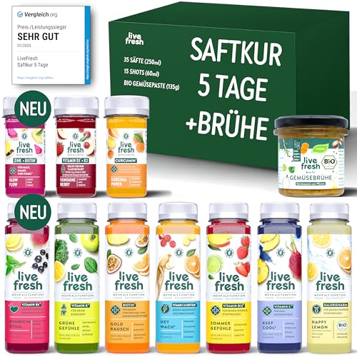 LiveFresh Saftkur 5 Tage + BIO Brühe – 35...